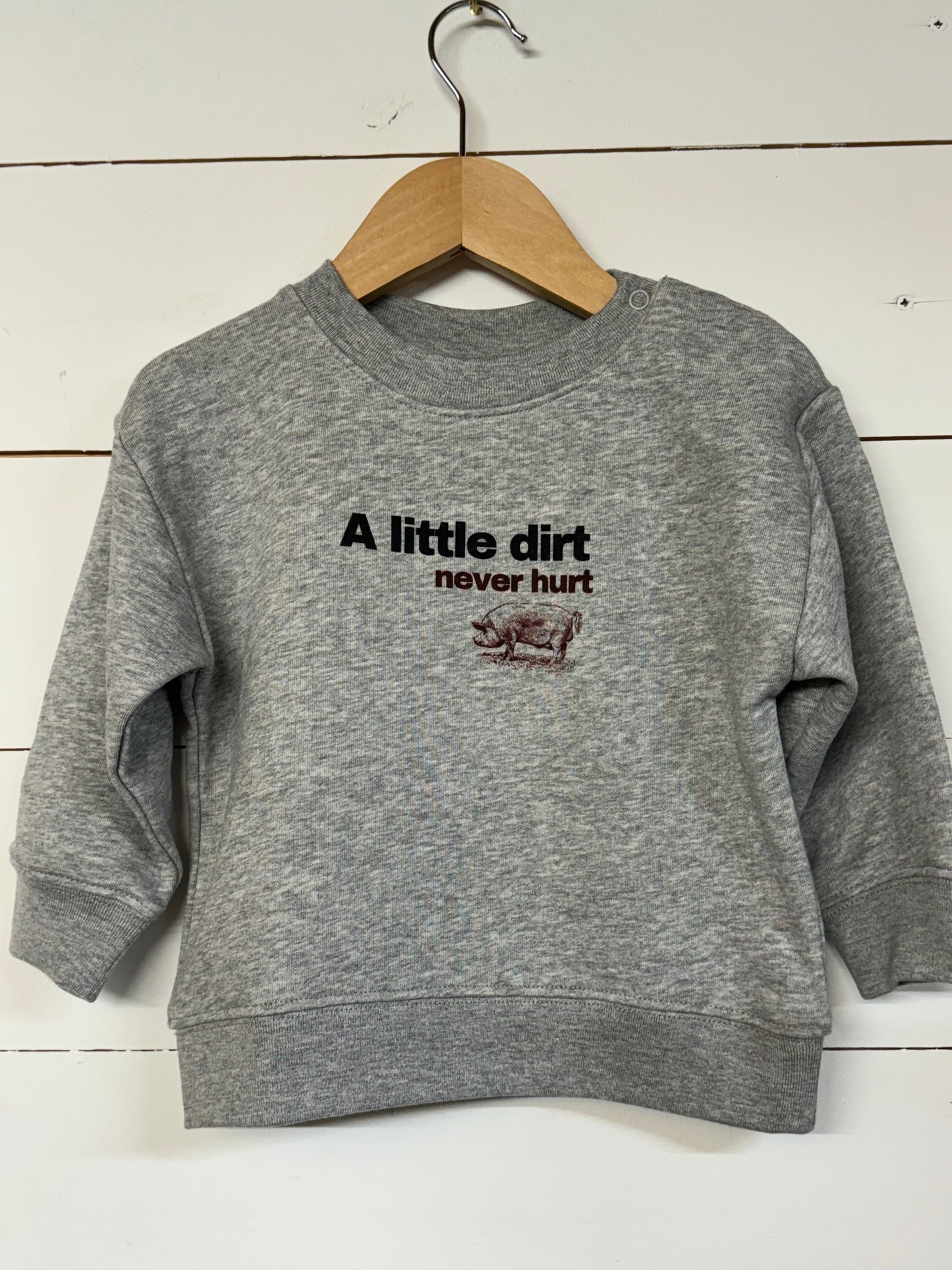 Sew Aneira A Little Dirt Never Hurt Grey Sweatshirt