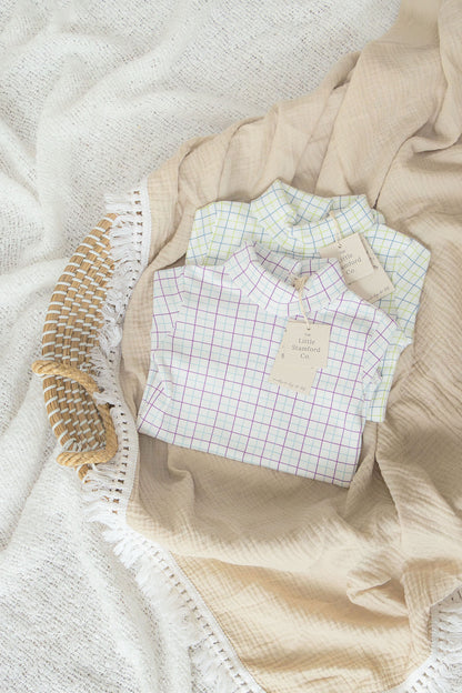 Little Stamford Co Tattersall Check Baby Bodysuit