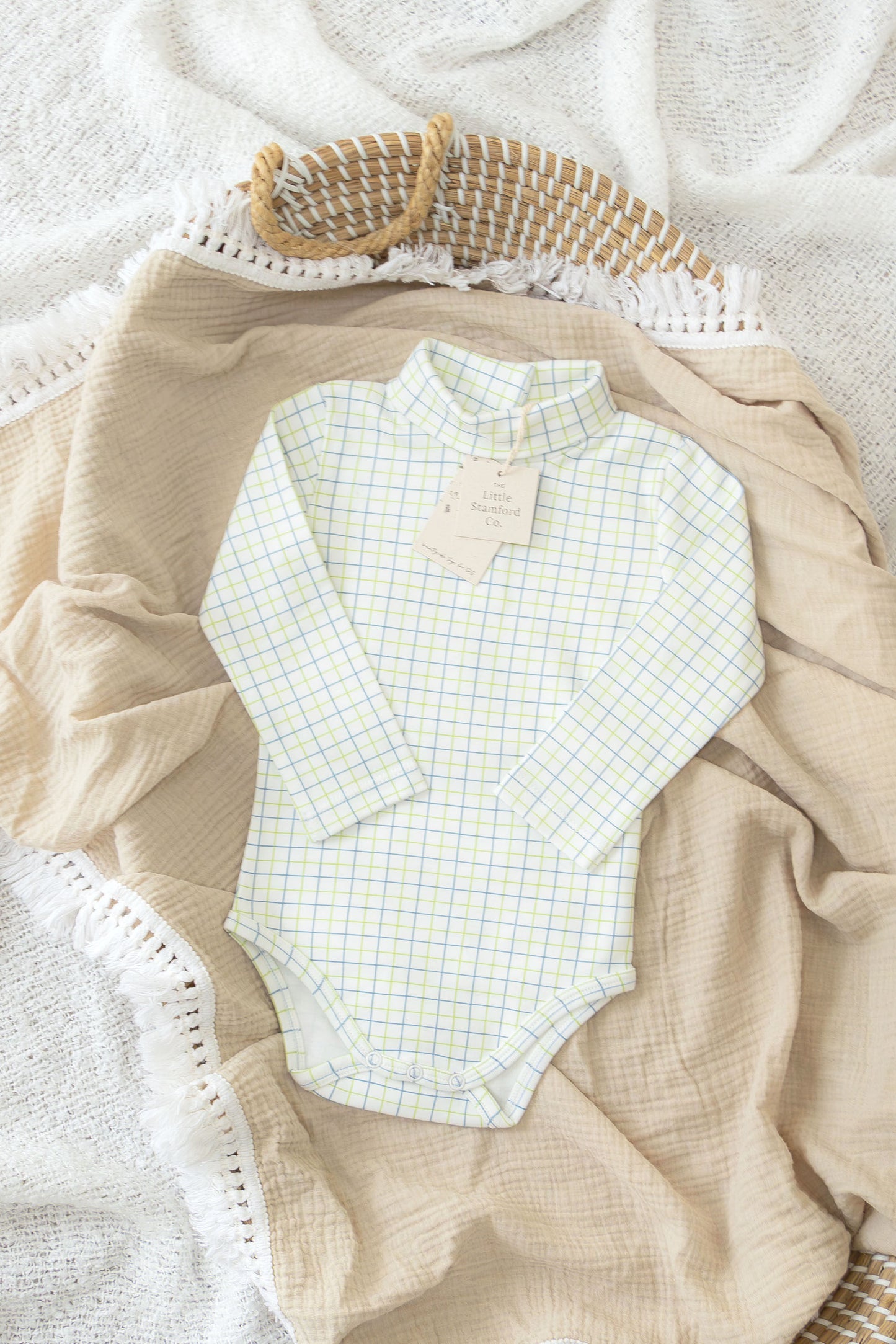 Little Stamford Co Tattersall Check Baby Bodysuit